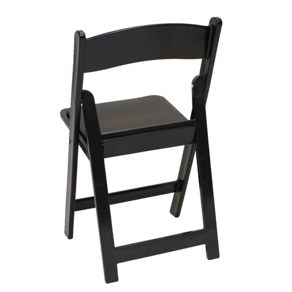 black resign chair back